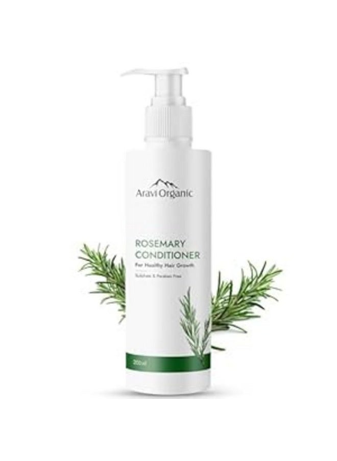 Aravi Organic Aravi Organic Rosemary Hair Growth Conditioner - Enriched With Rosemary, Green Tea & Caffeine - For All Hair Types - For Men & Women - Sulfate & Paraben Free (200 ml)  - Image 1
