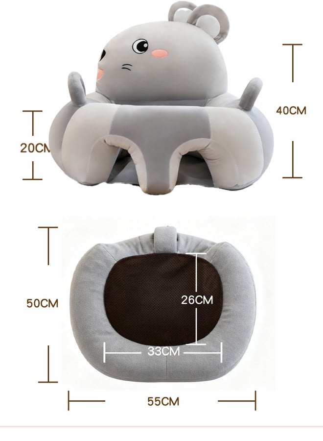 Berma Baby مقعد دعم للجلوس للأطفال الرضع، أريكة وكرسي تعليمي، حشوة قطنية من البولي بروبيلين، هدية مثالية للأطفال الصغار لتعلم الجلوس - Image 2