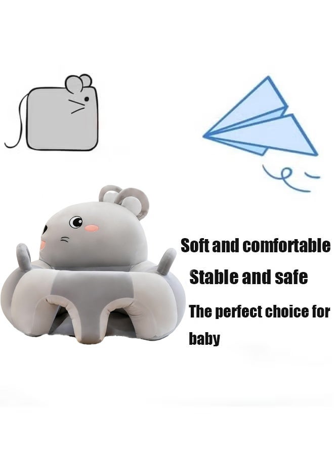 Berma Baby مقعد دعم للجلوس للأطفال الرضع، أريكة وكرسي تعليمي، حشوة قطنية من البولي بروبيلين، هدية مثالية للأطفال الصغار لتعلم الجلوس - Image 3