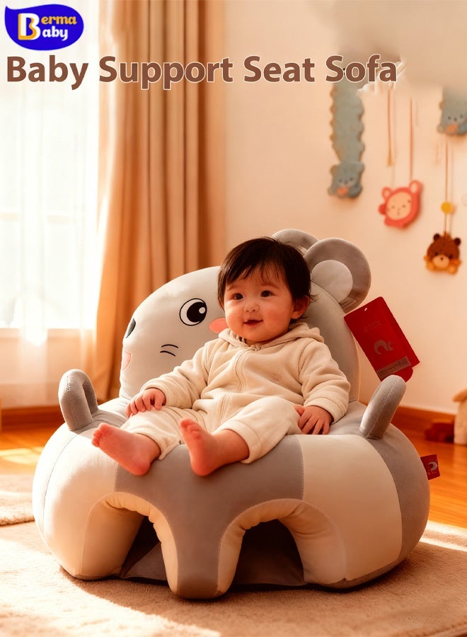 Berma Baby مقعد دعم للجلوس للأطفال الرضع، أريكة وكرسي تعليمي، حشوة قطنية من البولي بروبيلين، هدية مثالية للأطفال الصغار لتعلم الجلوس - Image 1