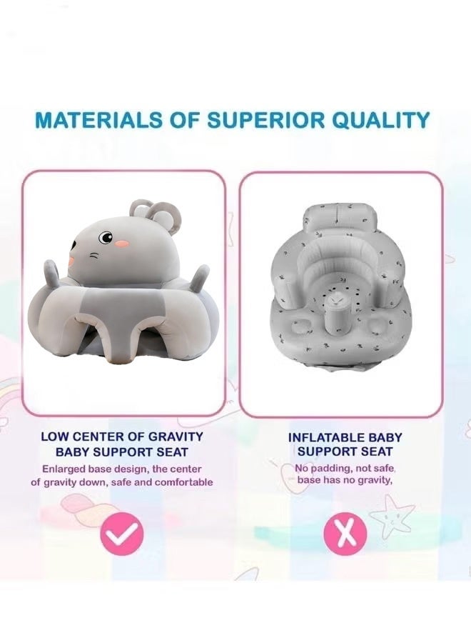 Berma Baby مقعد دعم للجلوس للأطفال الرضع، أريكة وكرسي تعليمي، حشوة قطنية من البولي بروبيلين، هدية مثالية للأطفال الصغار لتعلم الجلوس - Image 5