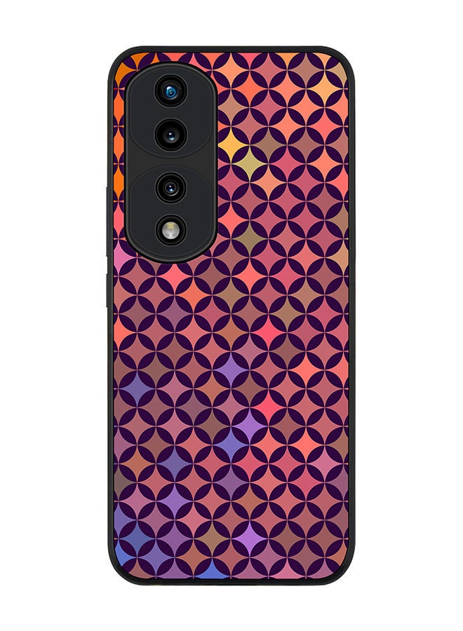 Stylizedd Rugged Black edge case for Honor 70 Pro Slim fit Soft Case Flexible Rubber Edges Anti Drop TPU Gel Thin Cover - Wall Of Diamonds - Image 1