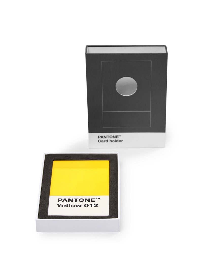 Pantone Minimalist Matte Credit Card Holder – Perfect for Travel – Yellow - Image 2