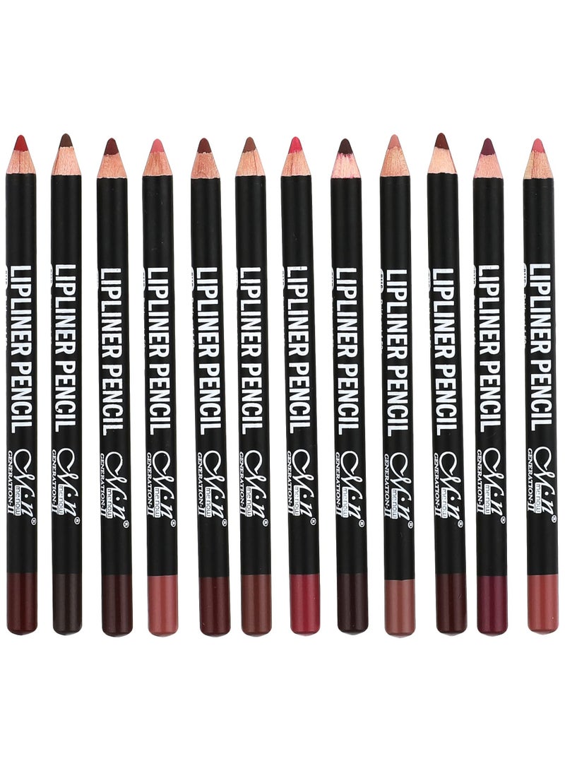 مي ناو مجموعة أقلام تحديد الشفاه الكريمية الجديدة  - 12 لونًا - Image 1