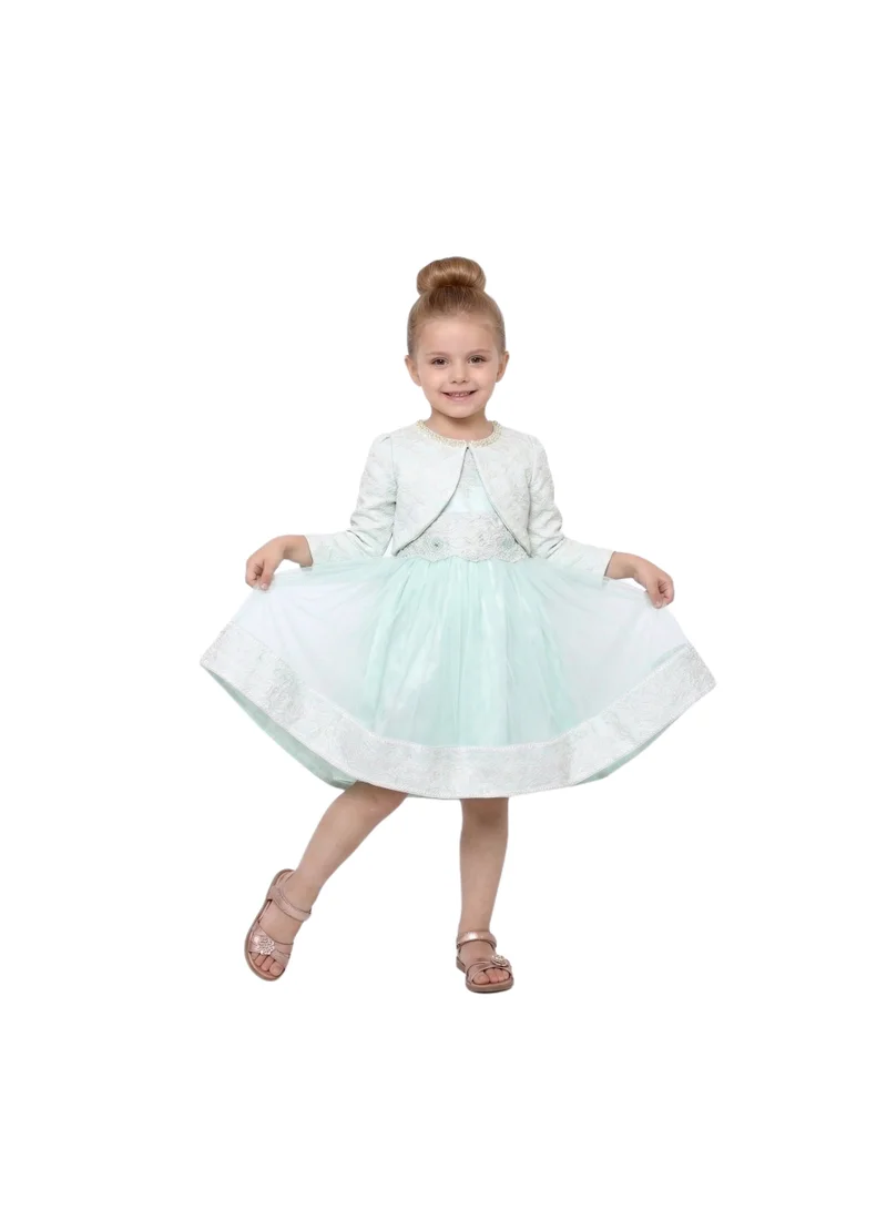 بيداني Girls' Mint Green Party Dress Set