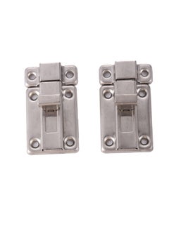 LAWAZIM Sliding Lock -2 Pieces- Heavy-Duty Durable Easy to Install Steel Sliding Door Latch with Predrilled Mounting Holes - Enhanced Security Indoors Cabinets Workshop and Outdoors Gate Garage Fence  - Image 1