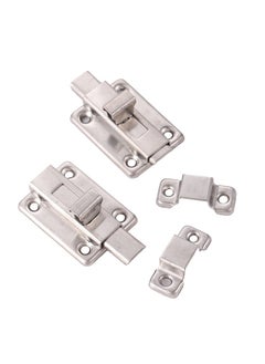 LAWAZIM Sliding Lock -2 Pieces- Heavy-Duty Durable Easy to Install Steel Sliding Door Latch with Predrilled Mounting Holes - Enhanced Security Indoors Cabinets Workshop and Outdoors Gate Garage Fence  - Image 3