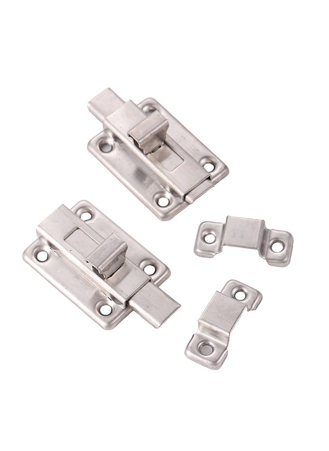 LAWAZIM Sliding Lock -2 Pieces- Heavy-Duty Durable Easy to Install Steel Sliding Door Latch with Predrilled Mounting Holes - Enhanced Security Indoors Cabinets Workshop and Outdoors Gate Garage Fence  - Image 3