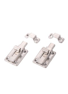 LAWAZIM Sliding Lock -2 Pieces- Heavy-Duty Durable Easy to Install Steel Sliding Door Latch with Predrilled Mounting Holes - Enhanced Security Indoors Cabinets Workshop and Outdoors Gate Garage Fence  - Image 2