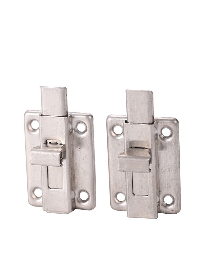 LAWAZIM Sliding Lock -2 Pieces- Heavy-Duty Durable Easy to Install Steel Sliding Door Latch with Predrilled Mounting Holes - Enhanced Security Indoors Cabinets Workshop and Outdoors Gate Garage Fence  - Image 4