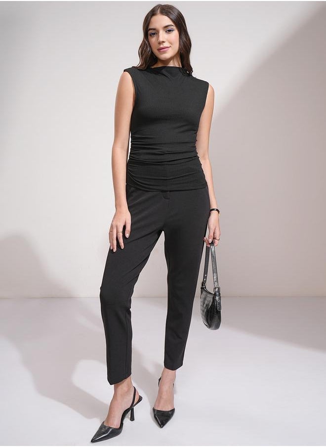 Tokyo Talkies Tokyo Talkies Solid Boat Neck Sleeveless Top - Image 1