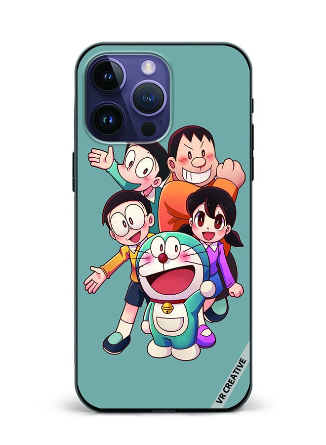 VR CREATIVE Protective Case Cover For Apple iPhone 15 Pro Doremon Design Multicolour - Image 1