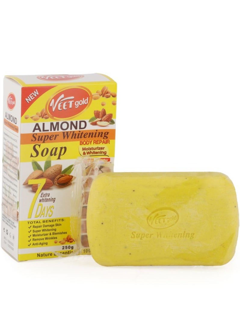 Veet gold Veet Gold Almond Super Whitening Soap, Moisturizer & Whitening, 250g - Image 1
