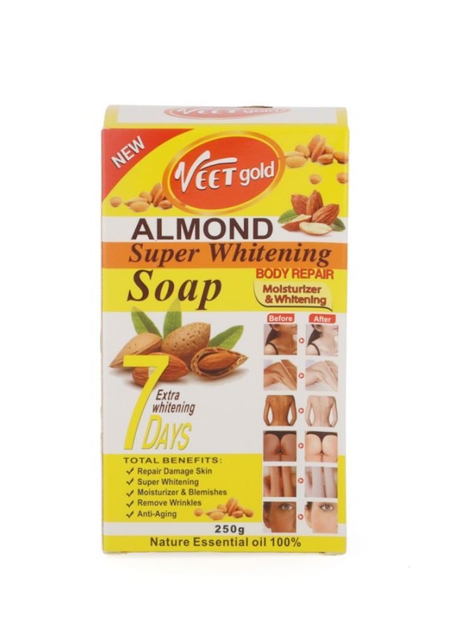Veet gold Veet Gold Almond Super Whitening Soap, Moisturizer & Whitening, 250g - Image 2