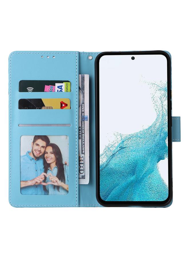 اس-توب جراب لهاتف Samsung Galaxy A54 5G مصنوع من الجلد بخياطة برونزية رخامية - Image 4