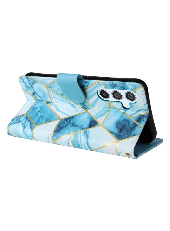 اس-توب جراب لهاتف Samsung Galaxy A54 5G مصنوع من الجلد بخياطة برونزية رخامية - Image 5