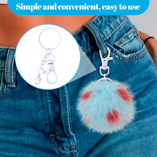 Winsyison 16pcs Colorful Swivel Snap Hook with Keyrings, Alloy Small Lobster Claw Clasps Keychain Clip, Heavy Duty Key Chain Hooks Clasps for Lanyard Keychains Backpacks DIY Crafts - 8 Colors - Image 5