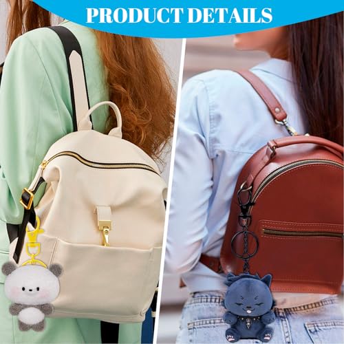 Winsyison 16pcs Colorful Swivel Snap Hook with Keyrings, Alloy Small Lobster Claw Clasps Keychain Clip, Heavy Duty Key Chain Hooks Clasps for Lanyard Keychains Backpacks DIY Crafts - 8 Colors - Image 4