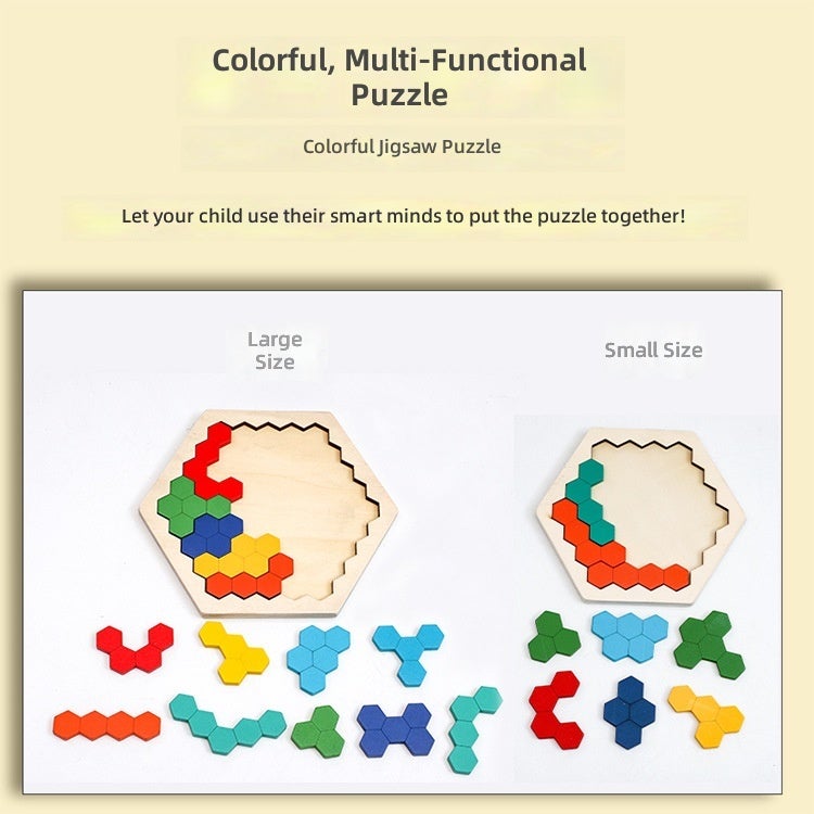Wooden Transformable Honeycomb Puzzle - Colorful Educational Toy for Boys and  Girls - Image 4