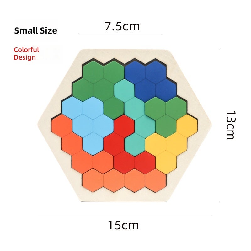 Wooden Transformable Honeycomb Puzzle - Colorful Educational Toy for Boys and  Girls - Image 1