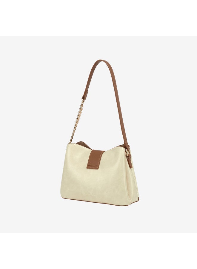 YEARCON Chinese Style Bamboo】elegant Textured Bucket Bag, Lightweight Large Capacity Shoulder Bag - Image 3