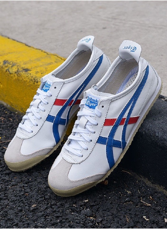 Onitsuka Tiger - Mexico 66 Colorblock Sneakers White/Blue/Red - Image 1