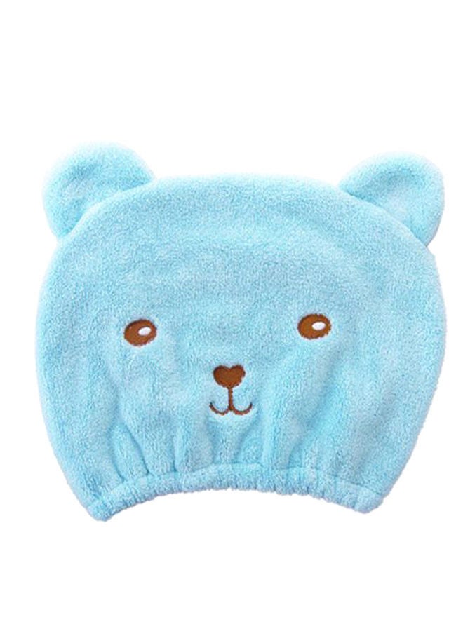 NIBEMINENT Dry Wipe Head Hair Shower Cap Blue 29 x 24centimeter 