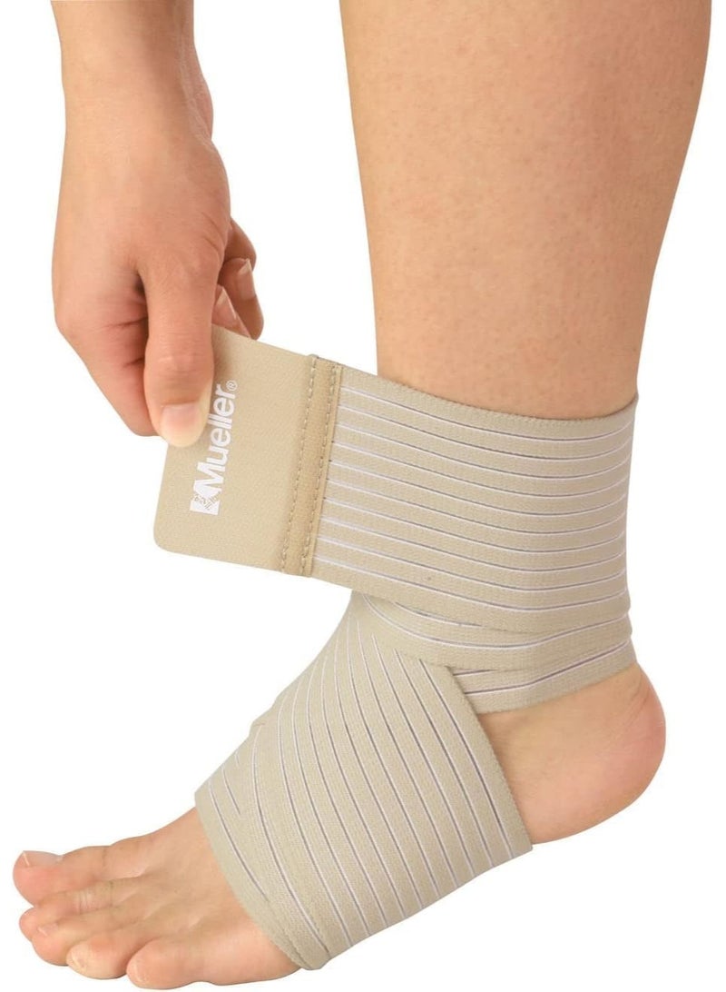 MUELLER Sports Medicine All-Purpose Support Wrap for Men and Women, Adjustable Compression for Joint and Muscle Support, Beige, Regular (Pack of 1) - Image 2