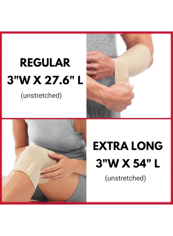 MUELLER Sports Medicine All-Purpose Support Wrap for Men and Women, Adjustable Compression for Joint and Muscle Support, Beige, Regular (Pack of 1) - Image 4