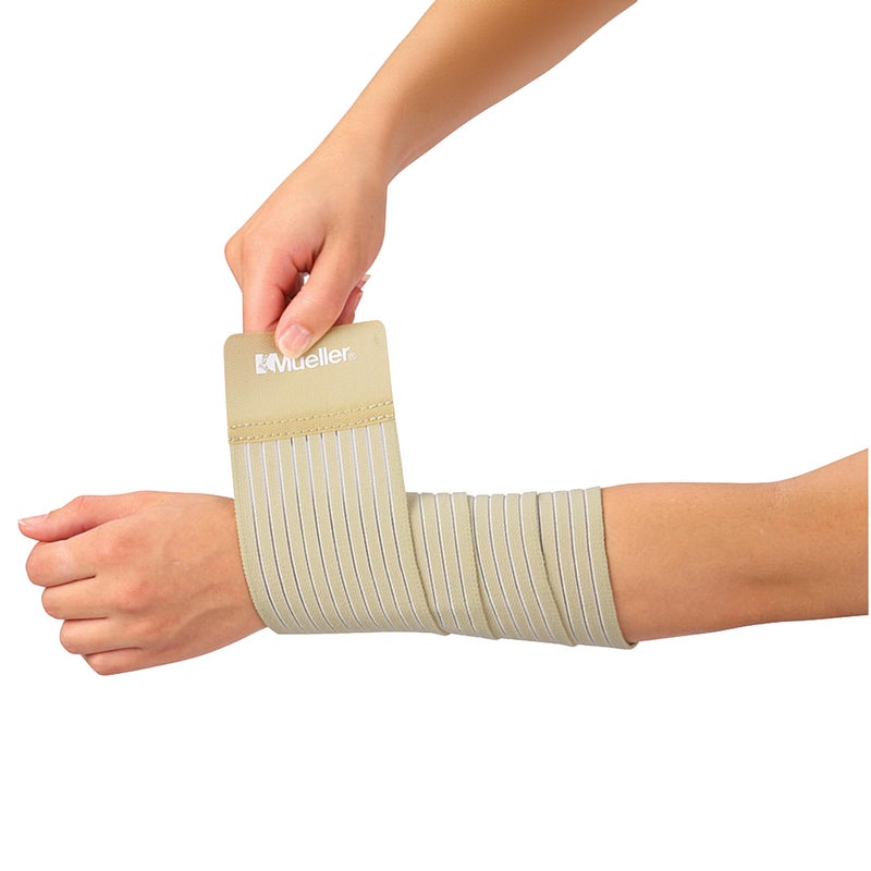 MUELLER Sports Medicine All-Purpose Support Wrap for Men and Women, Adjustable Compression for Joint and Muscle Support, Beige, Regular (Pack of 1) - Image 5