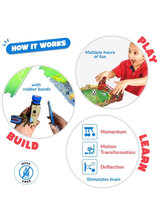 Smartivity Mini Football DIY STEM Educational Toy Kit for Kids Age 6+ | Wooden Learning Toy | Build & Play | Gift for Boys & Girls - Image 3