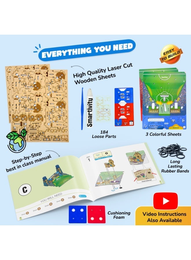 Smartivity Mini Football DIY STEM Educational Toy Kit for Kids Age 6+ | Wooden Learning Toy | Build & Play | Gift for Boys & Girls - Image 5