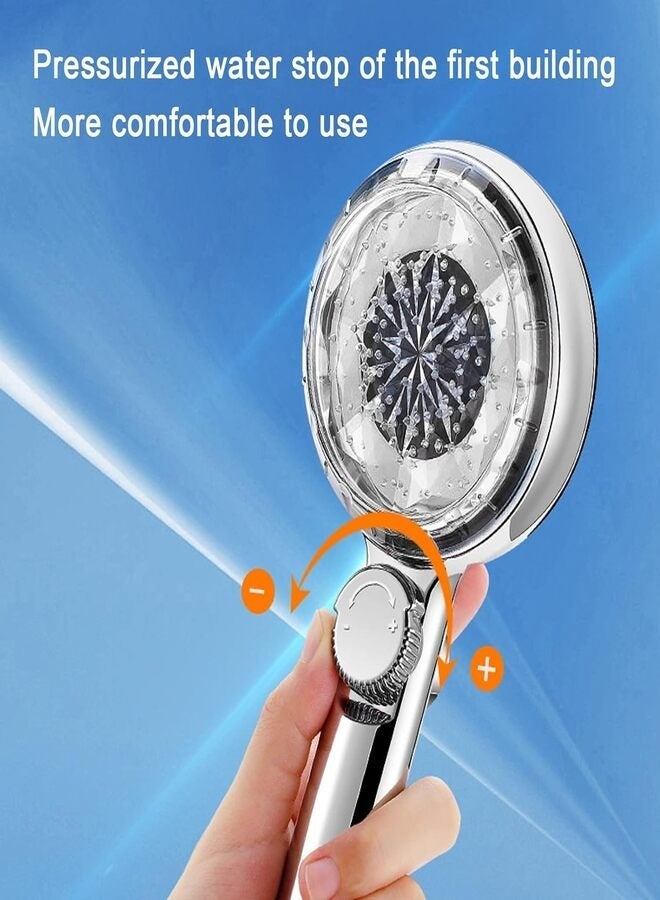 HOMESTAR Handheld Shower Head High Pressure with Bracket and Big 1.5M Hose Water Saving Spray Showerheads,Digital Temperature Display on Off Led in Chrome. - Image 5