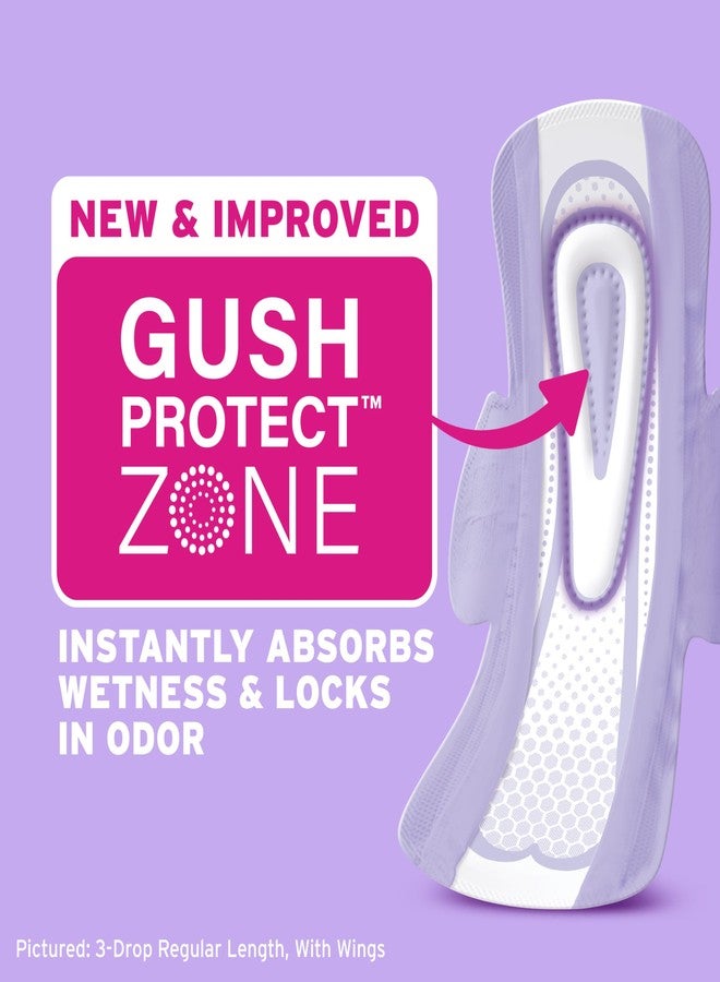 Poise Ultra Thin Incontinence & Postpartum Pads with Wings for Bladder Leaks, 3 Drop Light Absorbency, Regular Length, 132 Count (Packaging May Vary - Image 3
