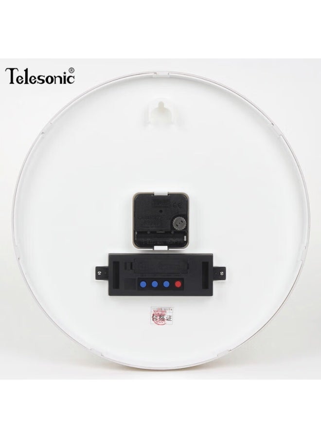 Telesonic Wall Clock, Living Room Perpetual Calendar Clock, Temperature And Date Display, Simple Quartz Clock, No Drilling Required, Wall-mounted, 30cm - Image 5