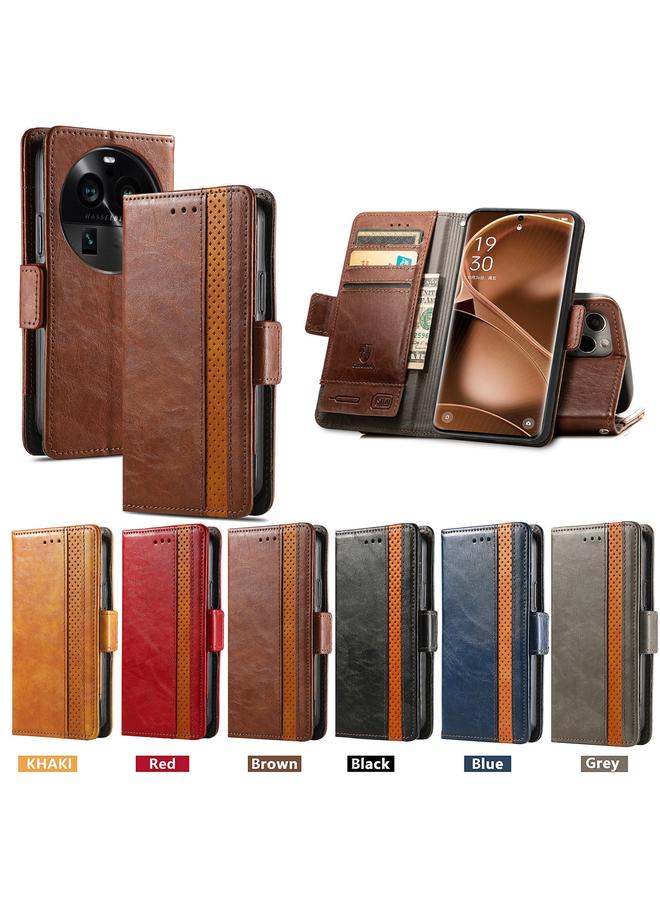 اس-توب جراب لهاتف OPPO Find X6 Pro CaseNeo Splicing جراب هاتف جلدي مزدوج مغناطيسي - Image 5