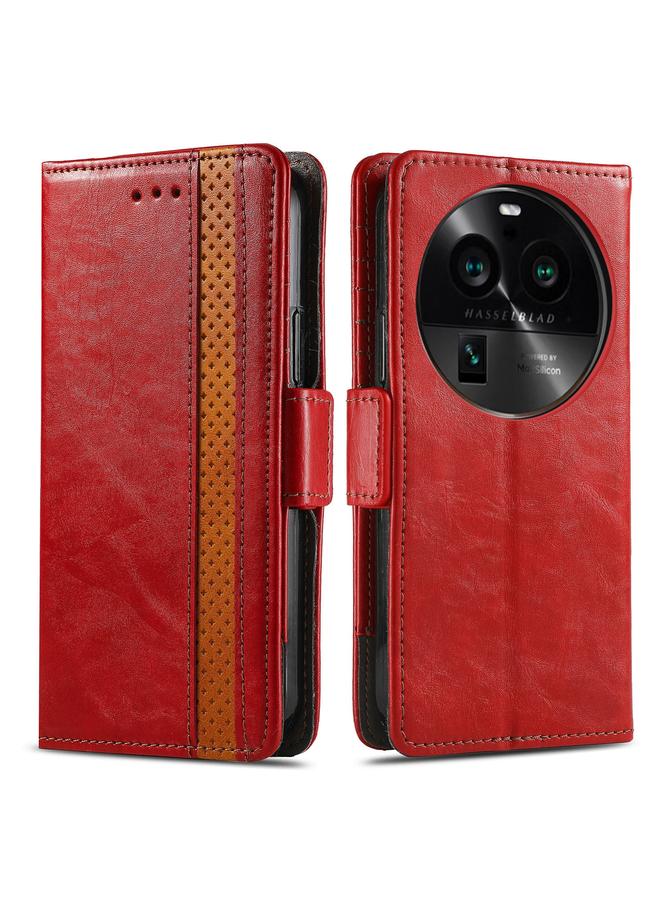 اس-توب جراب لهاتف OPPO Find X6 Pro CaseNeo Splicing جراب هاتف جلدي مزدوج مغناطيسي - Image 2