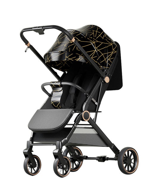 Baby Stroller, Can Sit And Lie,Three Point Safety Belt Lightweight Stroller For Travel, With Handle And Pocket