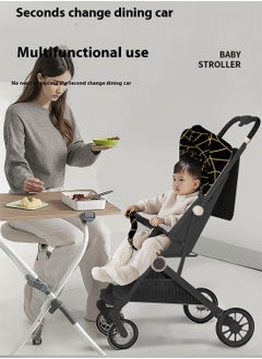 MaBaby Baby Stroller, Can Sit And Lie,Three Point Safety Belt Lightweight Stroller For Travel, With Handle And Pocket  - Image 5
