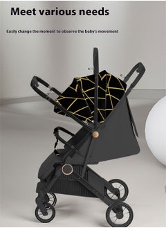 MaBaby Baby Stroller, Can Sit And Lie,Three Point Safety Belt Lightweight Stroller For Travel, With Handle And Pocket  - Image 4