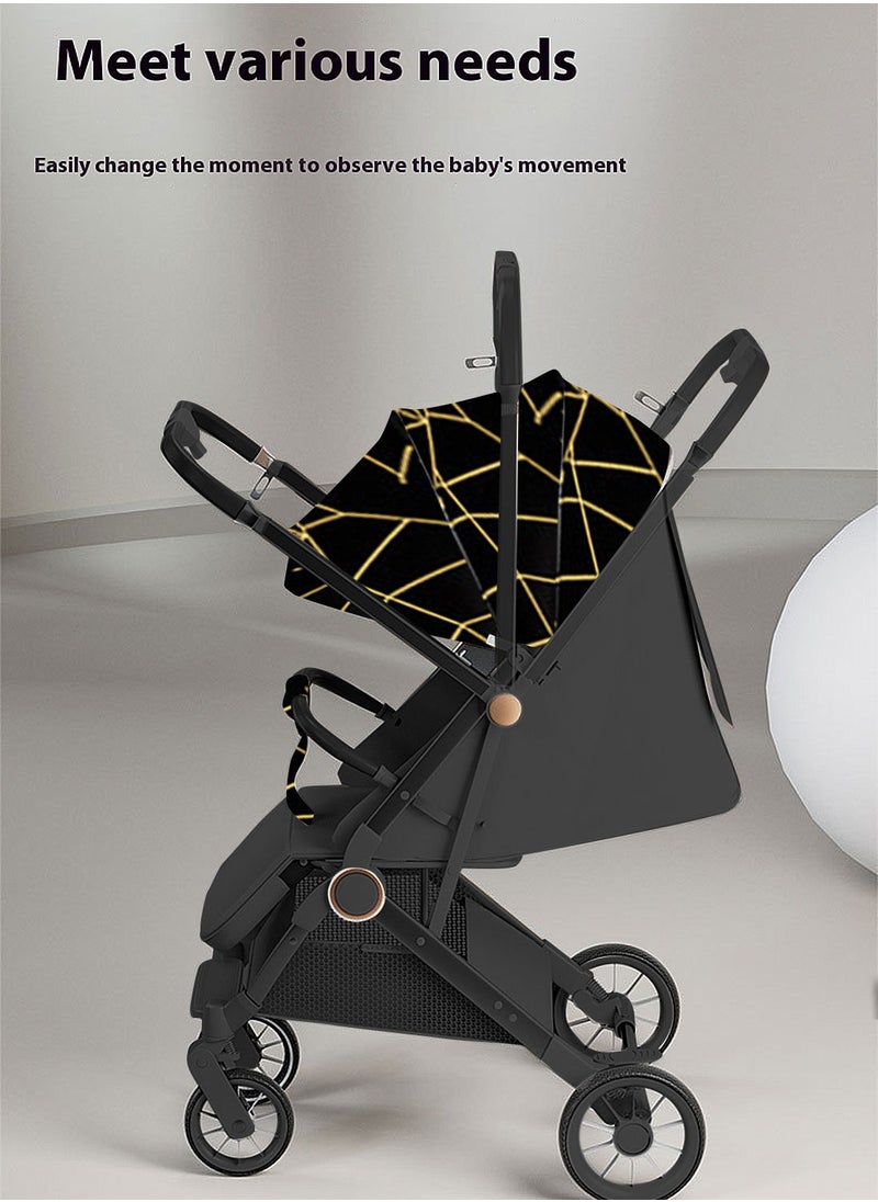 MaBaby Baby Stroller, Can Sit And Lie,Three Point Safety Belt Lightweight Stroller For Travel, With Handle And Pocket  - Image 4