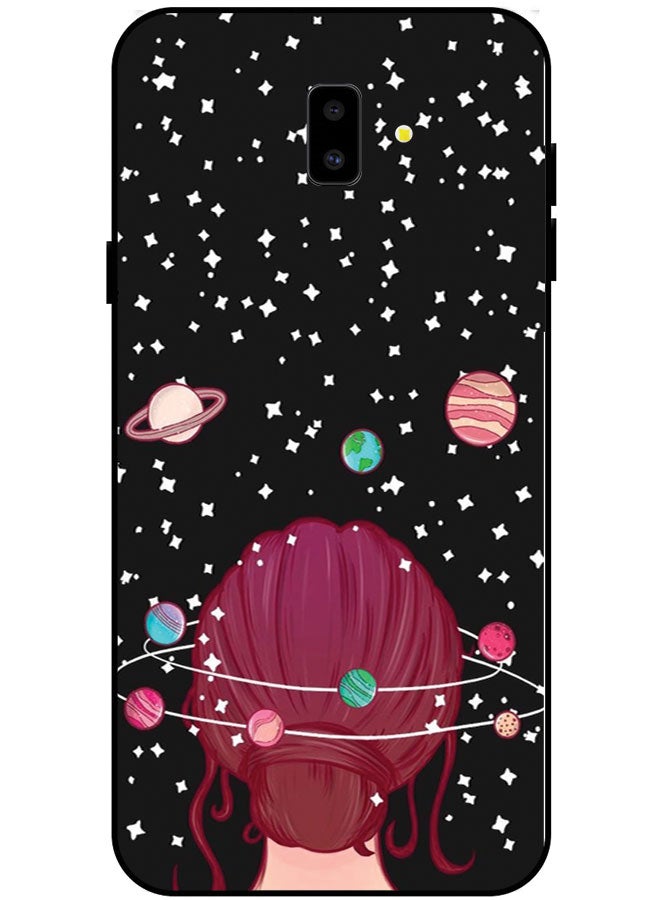 EYE CATCH Protective Case Cover For Samsung Galaxy J6 Smart Series Printed Protective Case Cover for Samsung J6 Girl Thinking Space - Image 1