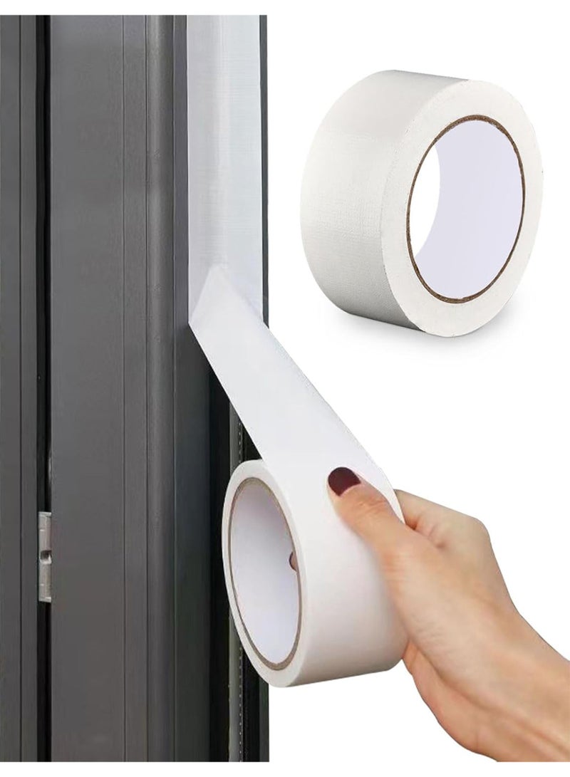 White Windproof Window Tape for Winter, 2 in x 65.5 Ft Weather Stripping Sealing Tape, No Residue Draft Window Insulation Seal Tape Film for Keep Out Cold Air Doors Glass Gaps - Image 1