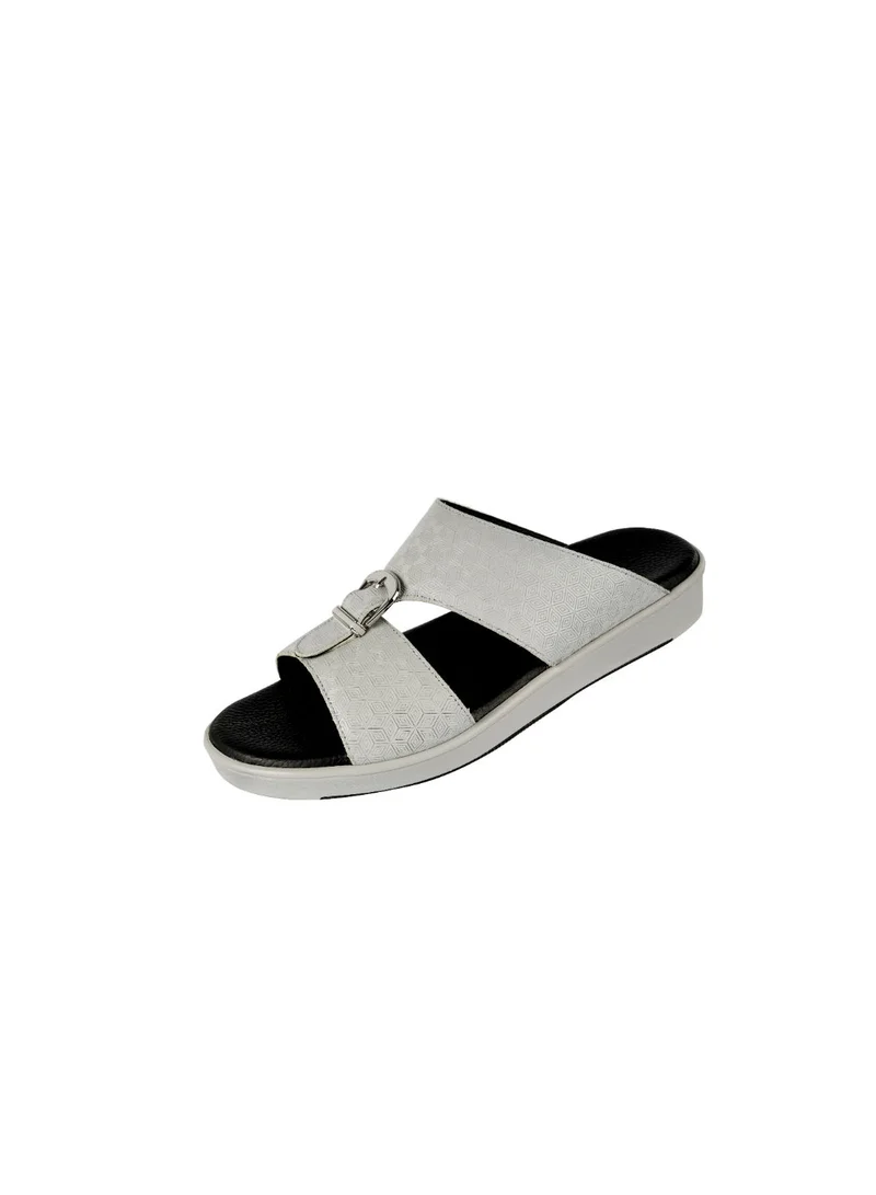 barjeel uno Barjeel Uno Mens Elegant Arabic Sandals SP1-017 Light Grey