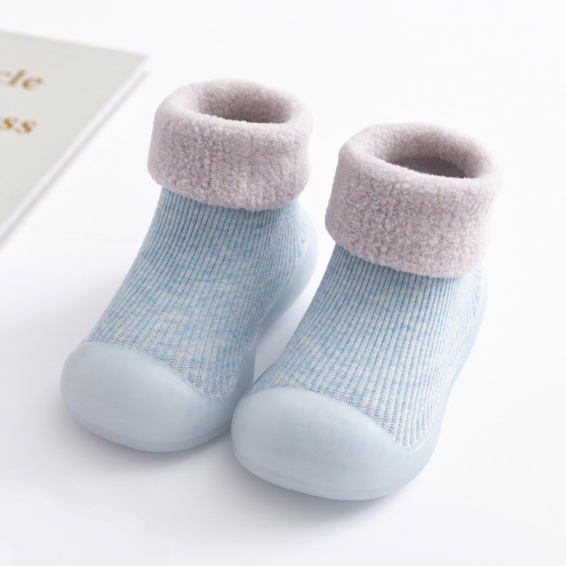 Autumn Winter Baby Toddler Socks Shoes Anti-Slip Soft Soled Green (snow)  - Image 5