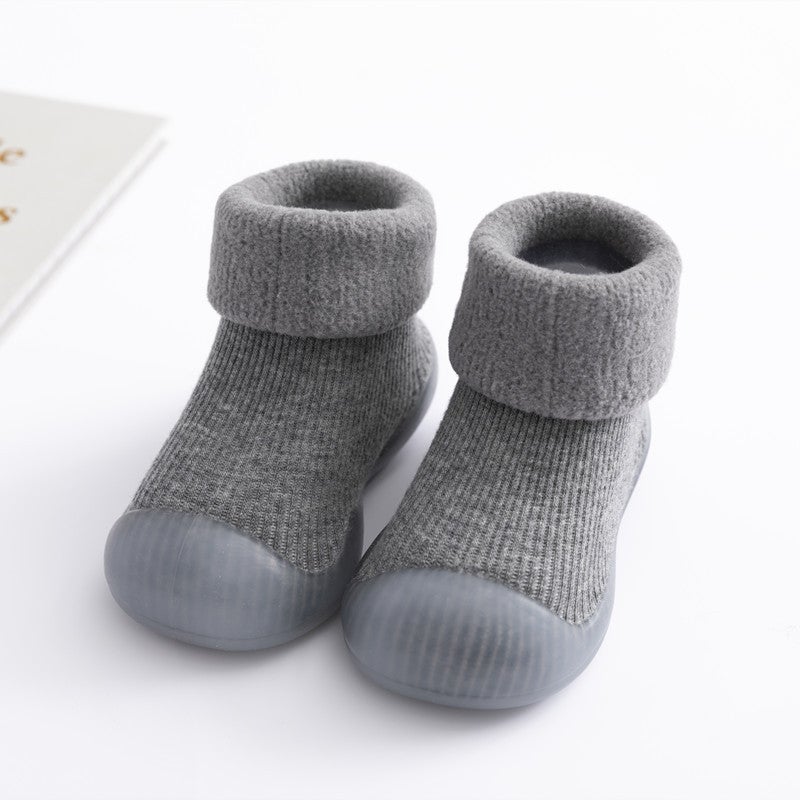 Autumn Winter Baby Toddler Socks Shoes Anti-Slip Soft Soled Green (snow)  - Image 3