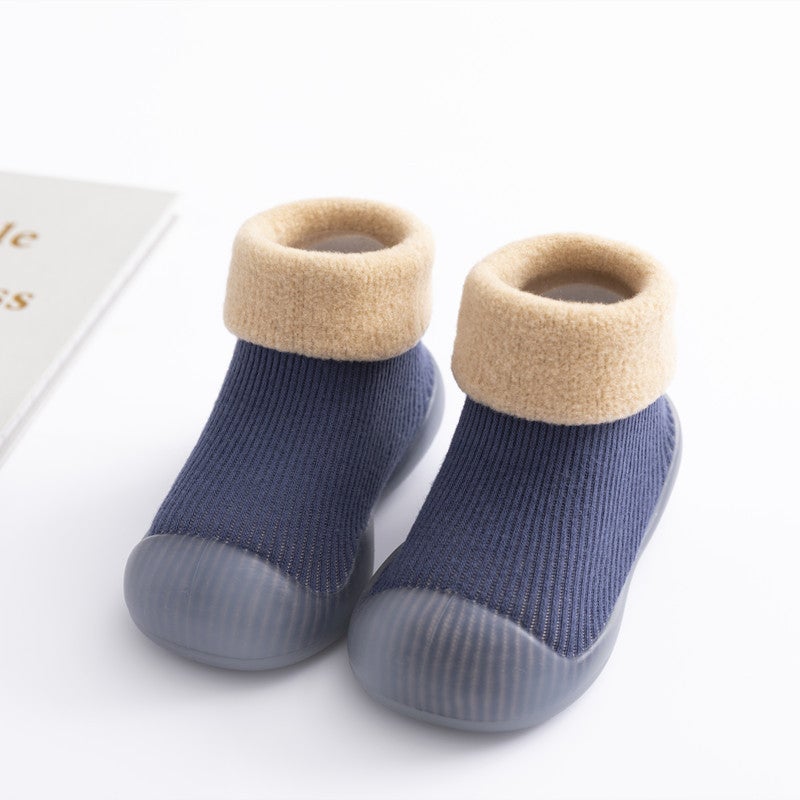 Autumn Winter Baby Toddler Socks Shoes Anti-Slip Soft Soled Green (snow)  - Image 4