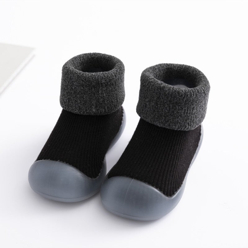 Autumn Winter Baby Toddler Socks Shoes Anti-Slip Soft Soled Green (snow)  - Image 2