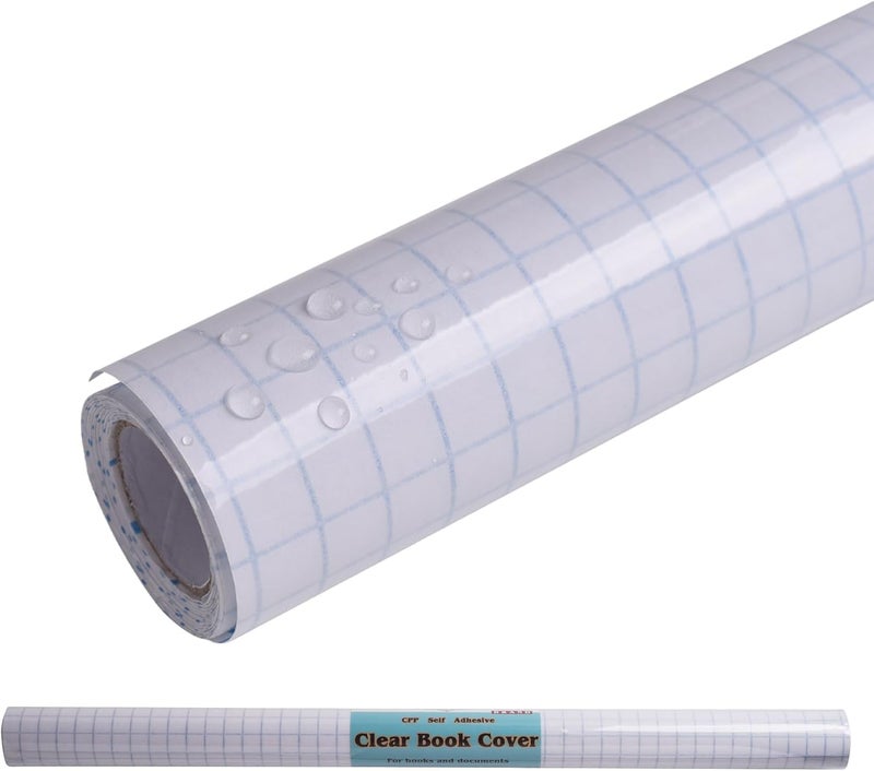 TimeWrap Clear Self Adhesive Book Cover | Cover for Books and Documents Clear Roll, Easy Peel Liner | Transparent Book Cover Film (17.7in x 4.9ft, 0.07 mm) Made in India Product - Image 4