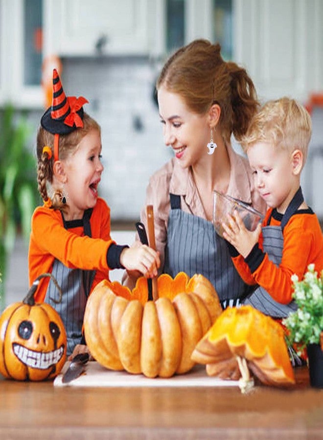 PHALIN Halloween Earrings for Women Ghost Spider Pumpkin Switch Cat Earrings Set for Party Costome (9 Pairs Halloween Drop) - Image 3